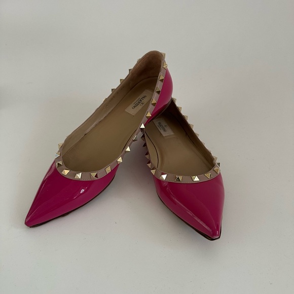 Valentino Black Rockstud Flats 40 (9) - Picture 7 of 7